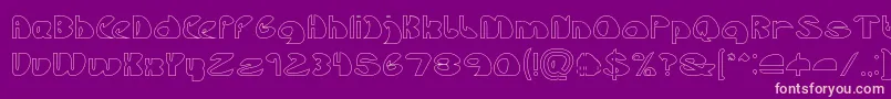 fuente Lets Do It Again Hollow – Fuentes Rosadas Sobre Fondo Morado