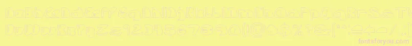 Lets Do It Again Hollow Font – Pink Fonts on Yellow Background