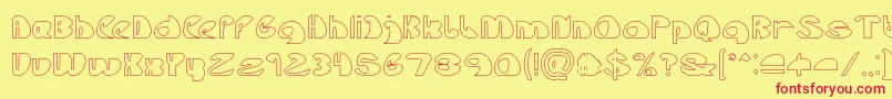 Lets Do It Again Hollow Font – Red Fonts on Yellow Background