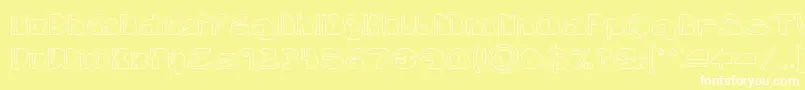 Lets Do It Again Hollow Font – White Fonts on Yellow Background