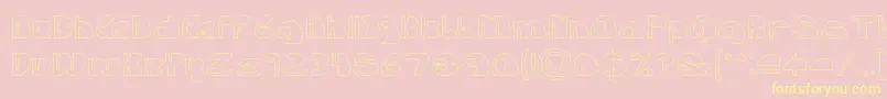 Lets Do It Again Hollow Font – Yellow Fonts on Pink Background