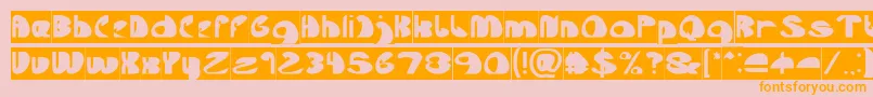 Lets Do It Again Inverse Font – Orange Fonts on Pink Background