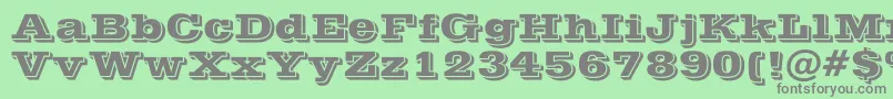 Queste Font – Gray Fonts on Green Background