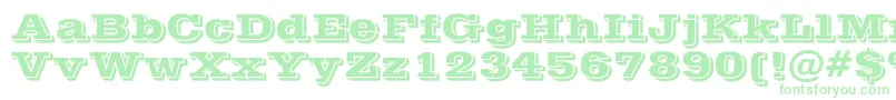 Queste Font – Green Fonts on White Background