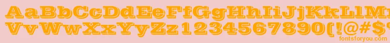 Queste Font – Orange Fonts on Pink Background