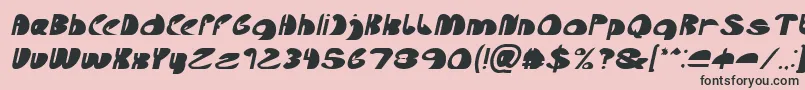 フォントLets Do It Again Italic – ピンクの背景に黒い文字
