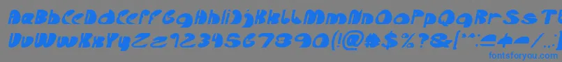 フォントLets Do It Again Italic – 灰色の背景に青い文字