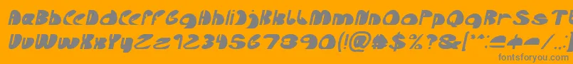 Czcionka Lets Do It Again Italic – szare czcionki na pomarańczowym tle
