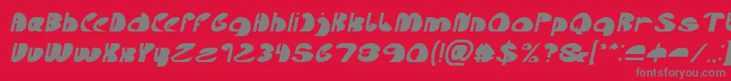 Lets Do It Again Italic Font – Gray Fonts on Red Background