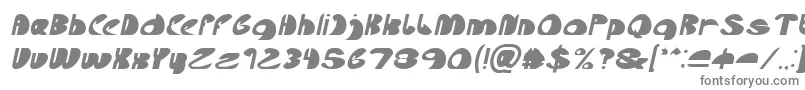 Lets Do It Again Italic-fontti – harmaat kirjasimet valkoisella taustalla