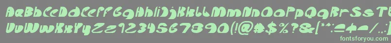 フォントLets Do It Again Italic – 灰色の背景に緑のフォント