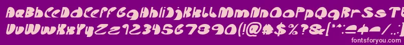 Lets Do It Again Italic Font – Pink Fonts on Purple Background