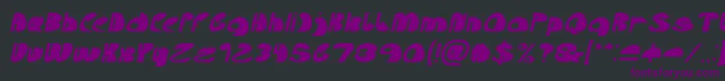 Lets Do It Again Italic Font – Purple Fonts on Black Background