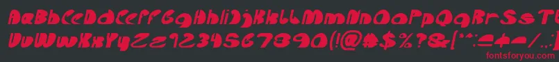 フォントLets Do It Again Italic – 黒い背景に赤い文字