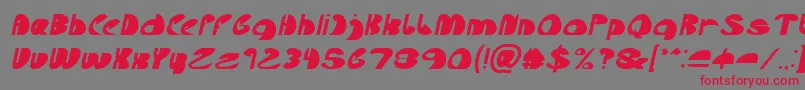 Lets Do It Again Italic Font – Red Fonts on Gray Background