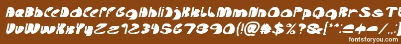 フォントLets Do It Again Italic – 茶色の背景に白い文字