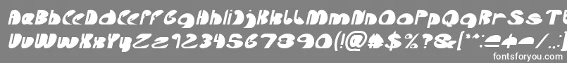 Шрифт Lets Do It Again Italic – белые шрифты на сером фоне