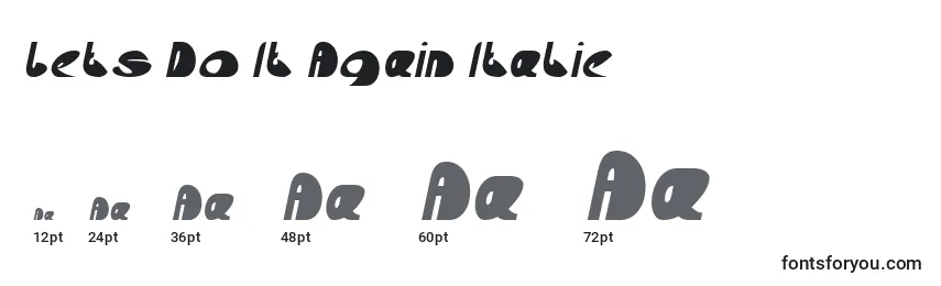 Lets Do It Again Italic Font Sizes