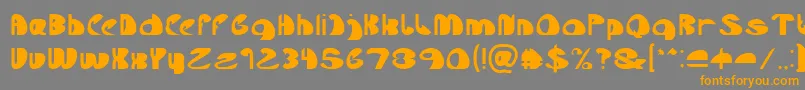 Lets Do It Again Light-Schriftart – Orangefarbene Schriften auf grauem Hintergrund
