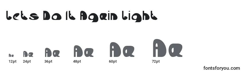 Lets Do It Again Light Font Sizes