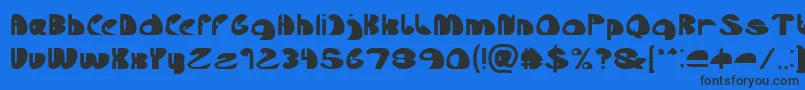 Lets Do It Again Font – Black Fonts on Blue Background