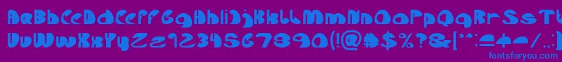 Lets Do It Again Font – Blue Fonts on Purple Background