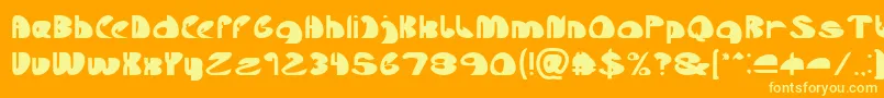 Lets Do It Again Font – Yellow Fonts on Orange Background