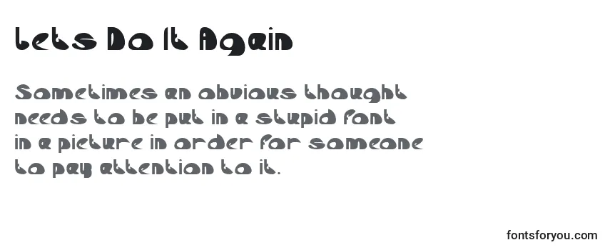 Review of the Lets Do It Again Font