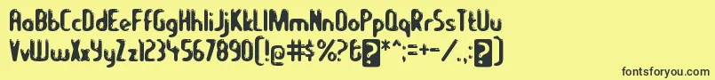 lets eat Font – Black Fonts on Yellow Background