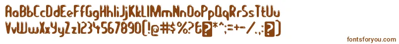 lets eat Font – Brown Fonts on White Background
