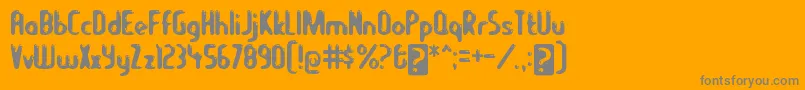 lets eat Font – Gray Fonts on Orange Background