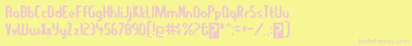 lets eat-fontti – vaaleanpunaiset fontit keltaisella taustalla