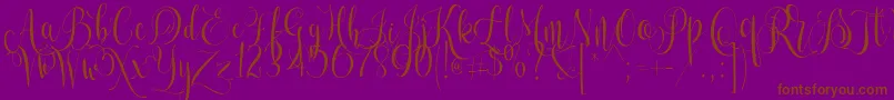 lets get crazy free personal use Font – Brown Fonts on Purple Background