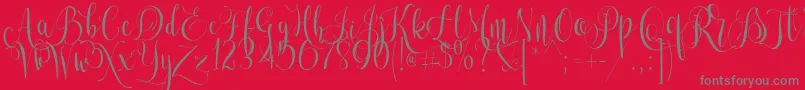 lets get crazy free personal use Font – Gray Fonts on Red Background