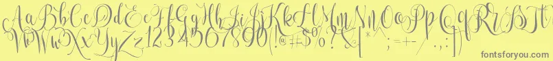 lets get crazy free personal use Font – Gray Fonts on Yellow Background