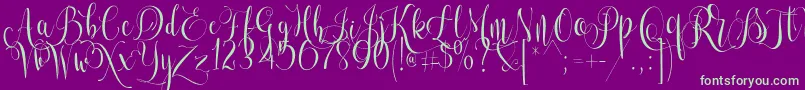 lets get crazy free personal use Font – Green Fonts on Purple Background