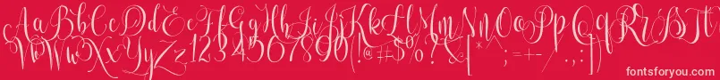 lets get crazy free personal use Font – Pink Fonts on Red Background