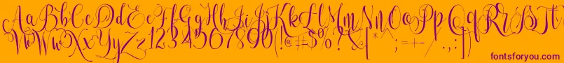 Lisätietoja lets get crazy free personal use-fontista lets get crazy free personal use-fontti – violetit fontit oranssilla taustalla