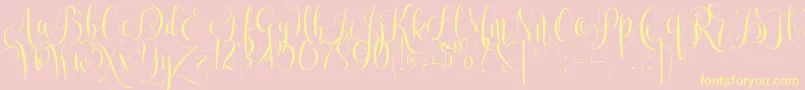 lets get crazy free personal use Font – Yellow Fonts on Pink Background