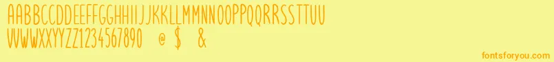 lets get crazy sans free personal use Font – Orange Fonts on Yellow Background