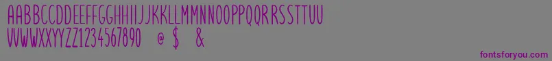 lets get crazy sans free personal use Font – Purple Fonts on Gray Background