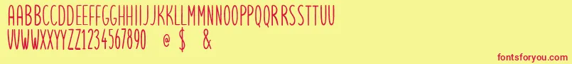 lets get crazy sans free personal use Font – Red Fonts on Yellow Background