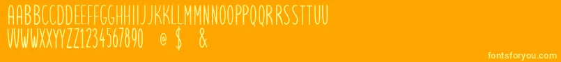 lets get crazy sans free personal use Font – Yellow Fonts on Orange Background