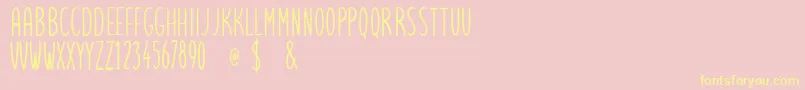 lets get crazy sans free personal use Font – Yellow Fonts on Pink Background