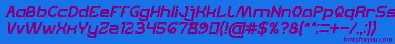 Шрифт Lets Get It on Bold Italic – фиолетовые шрифты на синем фоне