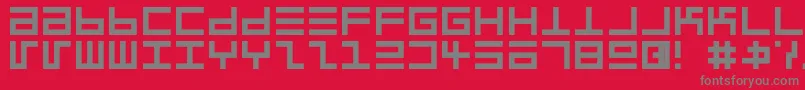 EppsEvans Font – Gray Fonts on Red Background