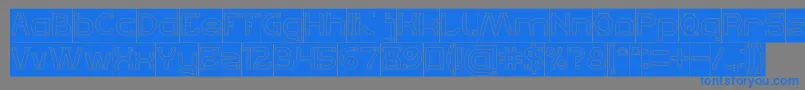 Lets Get It on Hollow Inverse Font – Blue Fonts on Gray Background