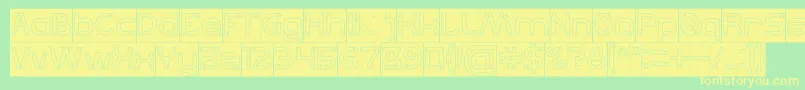 Police Lets Get It on Hollow Inverse – polices jaunes sur fond vert