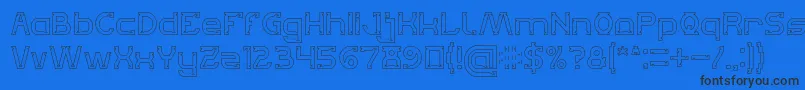 Lets Get It on Hollow Font – Black Fonts on Blue Background
