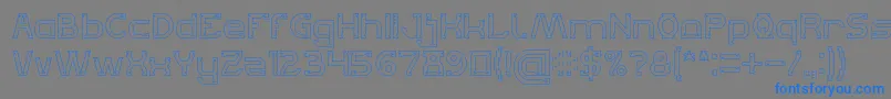 Lets Get It on Hollow Font – Blue Fonts on Gray Background